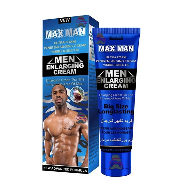 کرم بزرگ کننده و کلفت کننده فوری آلت مردانه MAXMAN آبی رنگ مخصوص آقایان (حجم دهنده و سفت کننده قوی آلت آقایان)