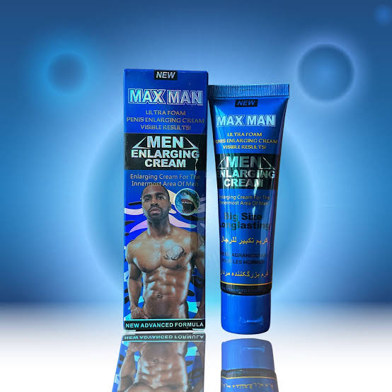 کرم بزرگ کننده و کلفت کننده فوری آلت مردانه MAXMAN آبی رنگ مخصوص آقایان (حجم دهنده و سفت کننده قوی آلت آقایان)