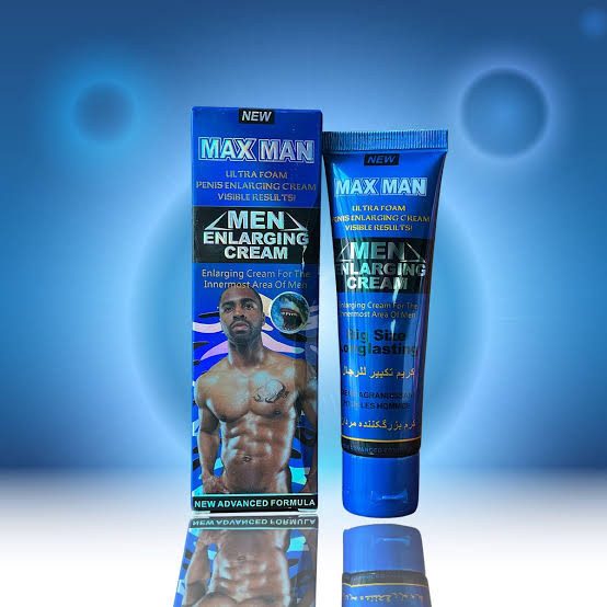 کرم بزرگ کننده و کلفت کننده فوری آلت مردانه MAXMAN آبی رنگ مخصوص آقایان (حجم دهنده و سفت کننده قوی آلت آقایان)