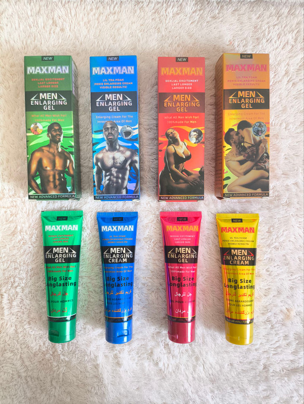 کرم بزرگ کننده و کلفت کننده فوری آلت مردانه MAXMAN آبی رنگ مخصوص آقایان (حجم دهنده و سفت کننده قوی آلت آقایان)