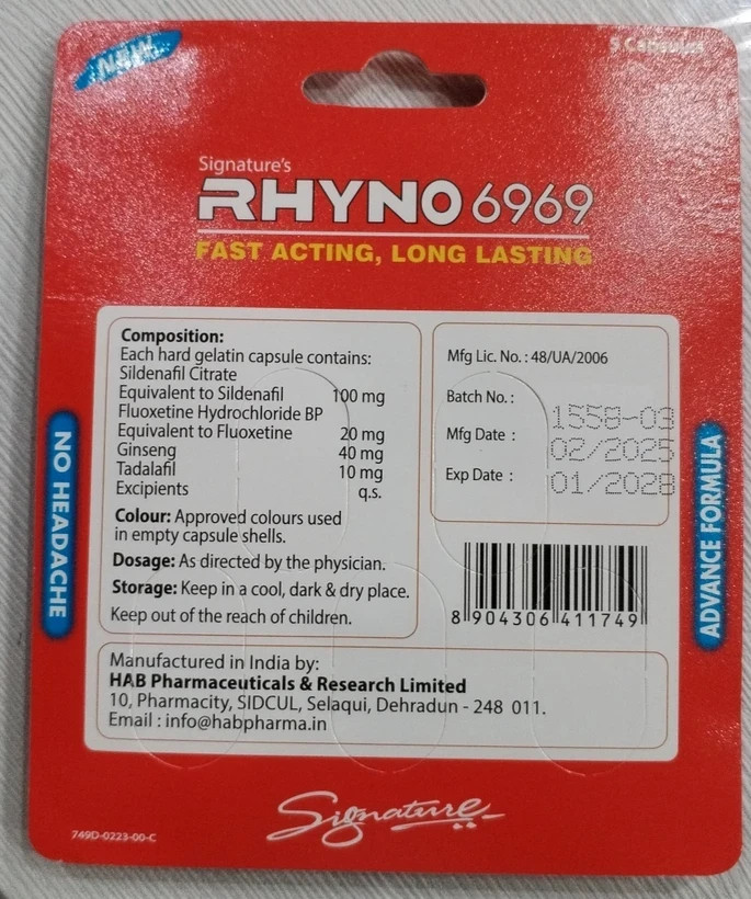 کپسول راینو Rhino | تاخیری قوی بدون ترامادول + تقویت نعوظ پایدار، افزایش استقامت جنسی – ۵ عددی اصل و اورجینال
